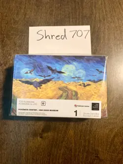 Pokemon X Van Gogh Corviknight Inspired by Wheatfield with Crows Double Deck Box - Image 1