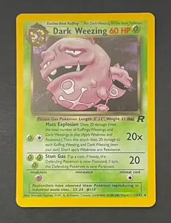 Pokemon Card Dark Weezing 14/82 Team Rocket Holo - Lightly Played - Image 1