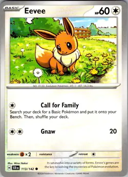 Eevee Stellar Crown 113/142 Common Pokemon Near Mint - Image 1