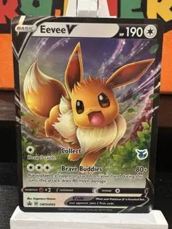 Eevee V SWSH065 Holo Promo Sword & Shield Promo Pokemon - Image 1