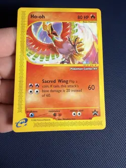 Pokemon TCG Ho-oh 52/52 Promo Regular Pokemon Center NY 80HP Mitsuhiro Arita - Image 1