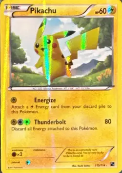 The Pokemon Company Pikachu 115/114 Black & White Secret Rare Holo Full Art - Image 1