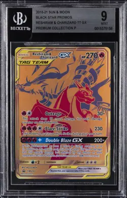 2016-21 POKEMON #SM247 RESHIRAM & CHARIZARD GX BGS 9 - Image 1