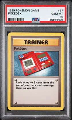 1999 POKEMON BASE SET UNLIMITED #87 POKEDEX PSA 10 - Image 1