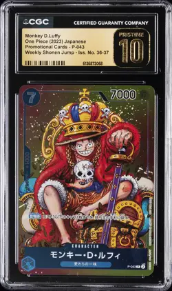 2023 ONE PIECE JPN WEEKLY SHONEN JUMP #P-043 MONKEY D. LUFFY CGC 10 PRISTINE - Image 1
