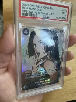 2023 ONE PIECE OP04-KINGDOMS OF INTRIGUE ALTERNATE ART #078 BOA HANCOCK PSA 9 - Image 3