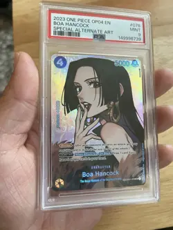 2023 ONE PIECE OP04-KINGDOMS OF INTRIGUE ALTERNATE ART #078 BOA HANCOCK PSA 9 - Image 4