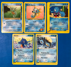 HORSEA VTG 5 Card LOT-Fossil 49/62- Aquapolis 84/147 EX Dragon33/97 Pokemon - Image 1