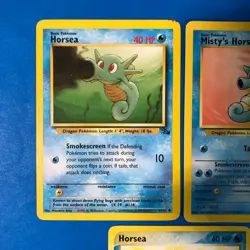 HORSEA VTG 5 Card LOT-Fossil 49/62- Aquapolis 84/147 EX Dragon33/97 Pokemon - Image 2