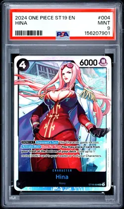 2024 ONE PIECE STARTER DECK ST19-BLACK SMOKER #004 HINA PSA 9 - Image 1