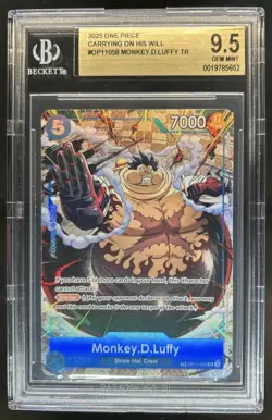 2025 One Piece A Fist of Divine Speed Monkey.D.Luffy Uncommon #OP11-058 BGS 9.5 - Image 1