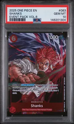 2025 ONE PIECE EVENT PACK VOL.6 #083 SHANKS PSA 10 - Image 1