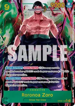 One Piece Roronoa Zoro (Alternate Art SEC) - Wings of the Captain (OP06) PSA 10 - Image 1