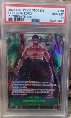 One Piece Roronoa Zoro (Alternate Art SEC) - Wings of the Captain (OP06) PSA 10 - Image 2