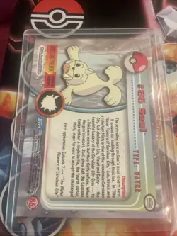 Topps Pokemon Rainbow Foil Card Pristine #86 Seel Blue Label TV Animation - Image 2