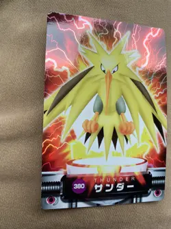 Zapdos Pokemon Zukan Card #380 Holo Nintendo Bandai Japanese 2004 NM - Image 5