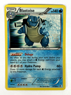 Blastoise 31/149 Holo Rare Boundaries Crossed Black And White Pokemon Card - NM - Image 1