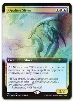 Opaline Sliver (Extended Art) #667 (Foil) (NM) Secret Lair Drop SLD Magic MTG - Image 1