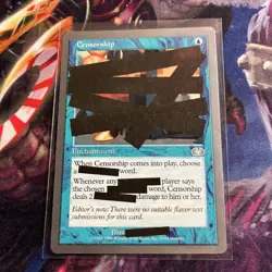 MTG UNGLUED Censorship NEVER PLAYED Nm magic the gathering - Image 1