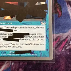 MTG UNGLUED Censorship NEVER PLAYED Nm magic the gathering - Image 4