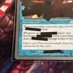 MTG UNGLUED Censorship NEVER PLAYED Nm magic the gathering - Image 5