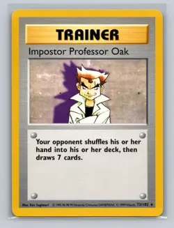 Pokemon Tcg Imposter Professor Oak [Shadowless] #73 Pokemon Base Set LP - Image 1