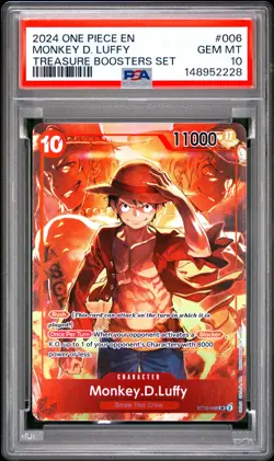 2024 ONE PIECE PROMOS TREASURE BOOSTERS SET #006 MONKEY D. LUFFY PSA 10 - Image 1