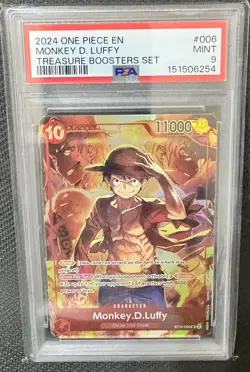 Bandai PSA 9 Monkey D. Luffy ST10-006 One Piece Promo English Foil SR Rush - Image 1