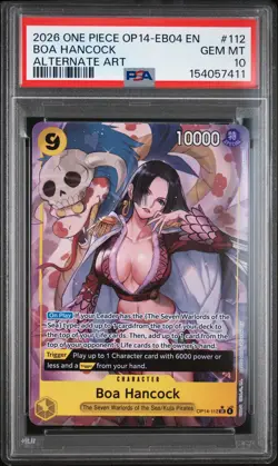 2026 ONE PIECE OP14-EB04-THE AZURE SEA'S SEVEN ALTERNATE ART BOA HANCOCK PSA 10 - Image 1