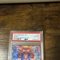 Namco 2024 One Piece CCG OP09 Buggy Alt Art Foil JPN #051 PSA 10 - Image 2