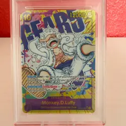 PSA 10 Monkey D. Luffy Alternate Art OP05-119 SEC One Piece Awakening Of The New - Image 3