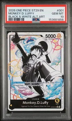 2026 ONE PIECE STARTER DECK ST29-EGGHEAD ALT ART #001 MONKEY D. LUFFY PSA 10 - Image 1