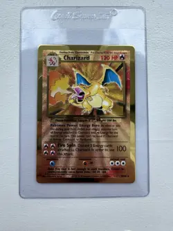 Pokemon Charizard Promo Holo Metal 004/102 Miscellaneous Cards 120 HP Stage 2 - Image 1