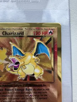 Pokemon Charizard Promo Holo Metal 004/102 Miscellaneous Cards 120 HP Stage 2 - Image 3