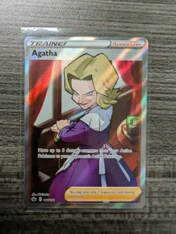 Pokemon TCG Agatha Holo Card 186/198 Sword & Shield Chilling Reign Full Art - Image 1