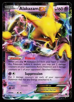 Alakazam EX 25/124 Holo Fates Collide Pokemon Card - Image 1