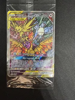 Pokemon TCG Moltres & Zapdos & Articuno GX Hidden Fates Card SEALED - Image 1