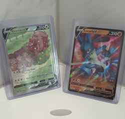 Pokemon TCG Greedent V & Lucario V Holo V Rule Card Lot - English, 2022 - Image 1