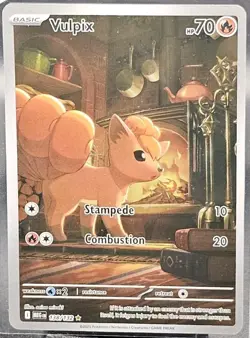 Pokemon Vulpix 138/132 Me01 Mega Evolution Illustration Rare Holo 70 HP Card - Image 1