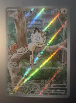 Meowth 106/094 Phantasmal Flames English Pokemon Card TCG MINT +🎁 - Image 1