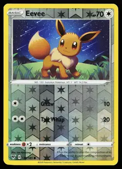 Eevee 130/185 Reverse Holo Common Vivid Voltage Pokemon Card - Image 1