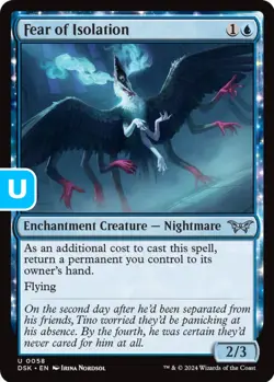 MTG Fear of Isolation Duskmourn Uncommon Enchantment Creature Nightmare NM - Image 1