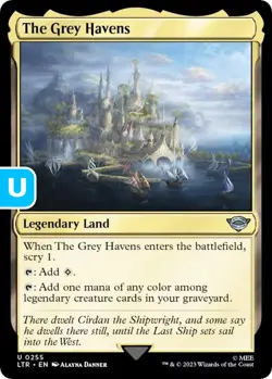 MTG The Grey Havens Lord of the Rings Uncommon Land NM - Image 1