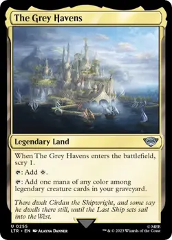 MTG The Grey Havens Lord of the Rings Uncommon Land NM - Image 2