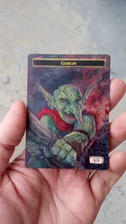 MtG Goblin Token Full Magic Altered Hand Painted Art Original Alter RNA - Image 1