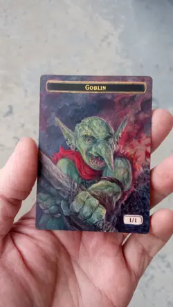 MtG Goblin Token Full Magic Altered Hand Painted Art Original Alter RNA - Image 3
