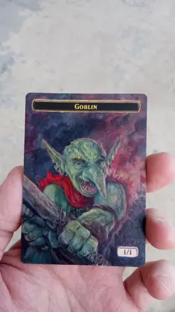 MtG Goblin Token Full Magic Altered Hand Painted Art Original Alter RNA - Image 4