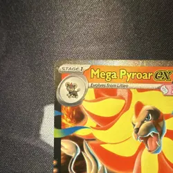 Pokemon TCG Mega Pyroar EX 013/106 Holo Double Rare English 2016 340 HP Fire - Image 2