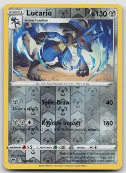 Lucario 120/185 Vivid Voltage Pokemon Reverse Holo NM Rare - Image 1