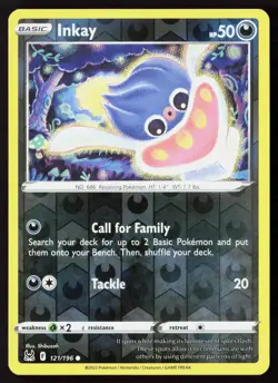 Inkay 121/196 Common Lost Origin Pokemon Reverse Holo Near Mint - Image 1